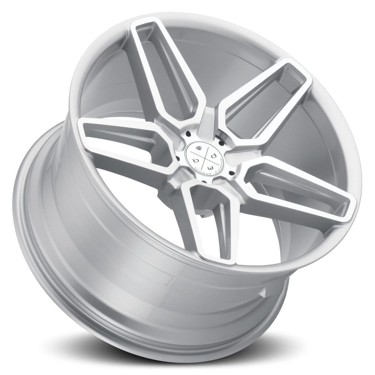 BD-17-5 Silver 22x10.5 Wheels Set - Machine Face Finish — 5x120