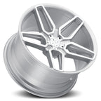 BD-17-5 Silver 22x10.5 Wheels Set - Machine Face Finish — 5x115