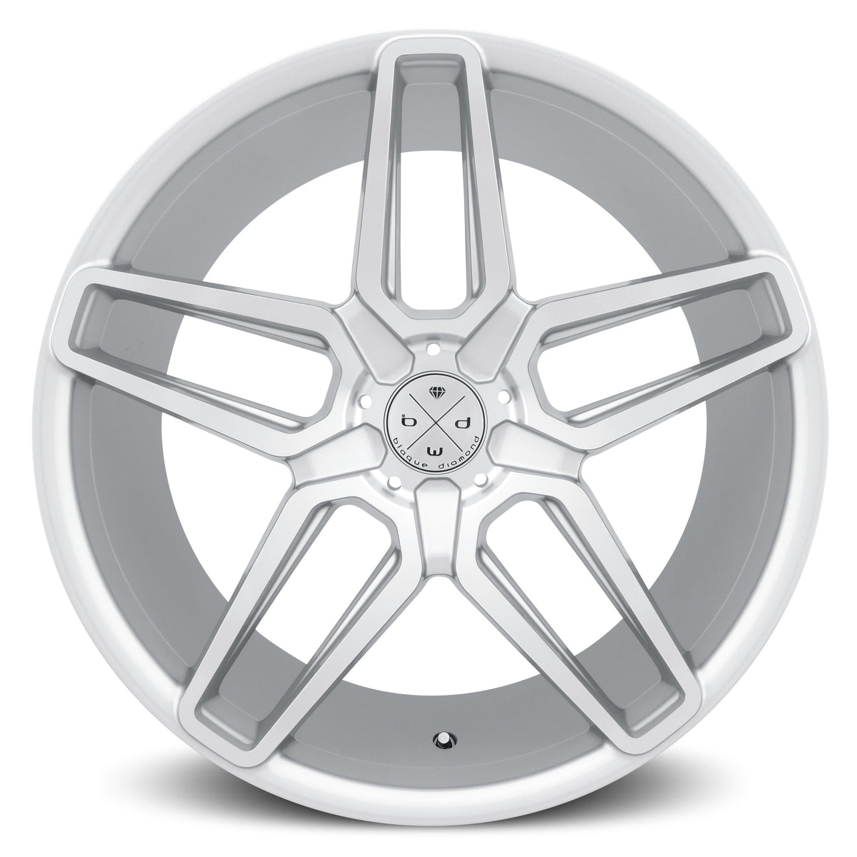 BD-17-5 Silver 22x10.5 Wheels Set - Machine Face Finish — 5x120