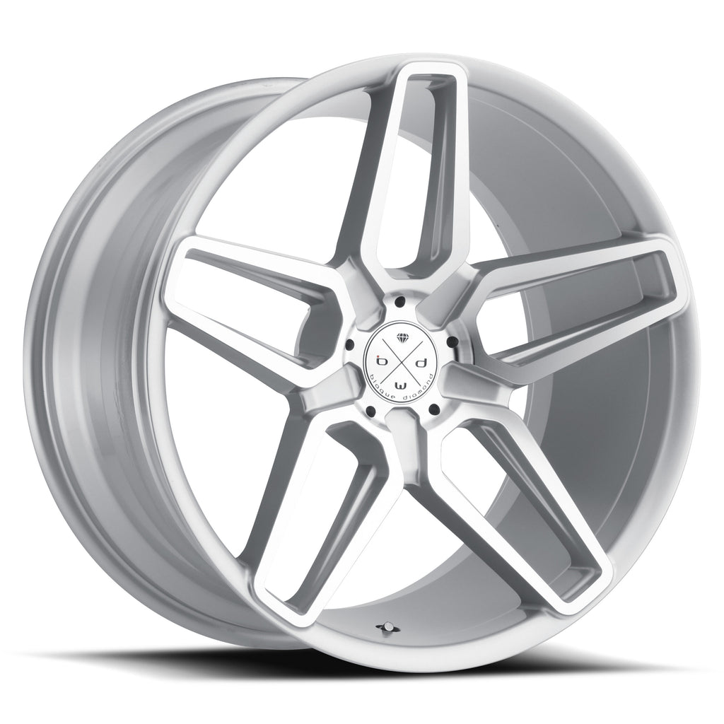 BD-17-5 Silver 22x10.5 Wheels Set - Machine Face Finish — 5x120