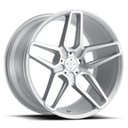 BD-17-5 Silver 22x10.5 Wheels Set - Machine Face Finish — 5x120