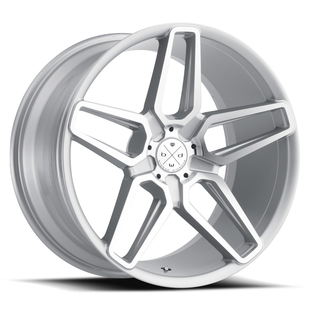 BD-17-5 Silver 22x10.5 Wheels Set - Machine Face Finish — 5x115